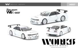 Nissan  - Skyline R33 LM GT1 white - 1:64 - WORKS - W64-0037 - W64-0037 | Toms Modelautos
