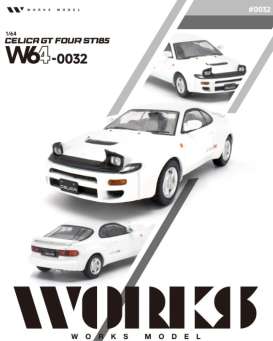 Toyota  - Celica GT Four ST185 white - 1:64 - WORKS - W64-0032 - W64-0032 | Toms Modelautos