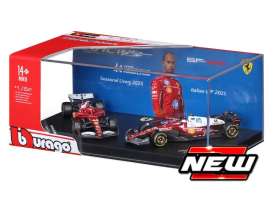 Ferrari  - red/white - 1:64 - Bburago - 56807L - bura56807L | Toms Modelautos