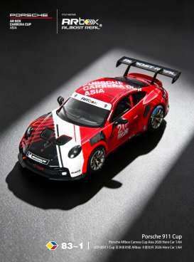 Porsche  - 911 2026 red/white - 1:64 - Almost Real - 640010001 - ALM640010001 | Toms Modelautos