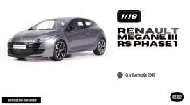 Renault  -  Megane III RS Phase 1  2009 grey - 1:18 - OttOmobile Miniatures - OT1392 - OT1392 | Toms Modelautos