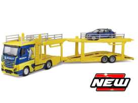 Mercedes Benz  - Actros blue/yellow - 1:43 - Bburago - 18-31457M - bura18-31457M | Toms Modelautos
