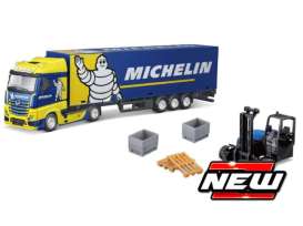 Mercedes Benz  - Actros blue/yellow - 1:43 - Bburago - 18-31471M - bura18-31471M | Toms Modelautos