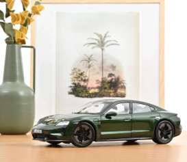 Porsche  - Taycan Turbo S 2024 green - 1:18 - Norev - 187655 - nor187655 | Toms Modelautos