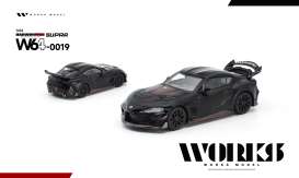 Toyota  - Supra black - 1:64 - WORKS - W640019 - W64-0019 | Toms Modelautos