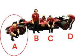 Figures diorama - Pit Crew Worker 1A Ferrari  - 1:18 - Cartrix - CTPL18090 - CTPL18090 | Toms Modelautos