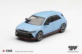 Hyundai  - Ioniq 5 N Performance blue matt - 1:64 - Mini GT - MGT01345-L - MGT01345-L | Toms Modelautos