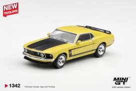 Ford Mustang - Boss 302 1969 bright yellow - 1:64 - Mini GT - MGT01342-BL - MGT01342-BL | Toms Modelautos