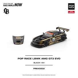 Mercedes Benz  - AMG GT3 black/gold - 1:64 - Pop Race Limited - PR640502 - PR640502 | Toms Modelautos