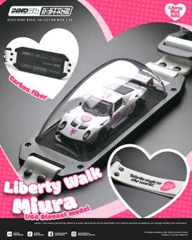 Lamborghini  - Miura white/pink - 1:64 - Inno Models - IN64-DSTANS-LB-MIURA - IN64-DSTANS-LB-MIURA-0 | Toms Modelautos