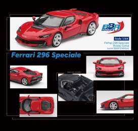 Ferrari  - 296 Speciale 2024 red - 1:64 - BBR - BBRFER64042 - BBRFER64042 | Toms Modelautos
