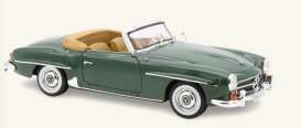 Mercedes Benz  - 190 SL 1957 green - 1:18 - Norev - 183406 - nor183406 | Toms Modelautos