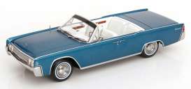 Lincoln  - Continental Convertible  1963 turquoise-metallic   - 1:18 - KK - Scale - KKDC181524 - KKDC181524 | Toms Modelautos