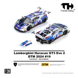 Lamborghini  - Huracan GT3 EVO 2024 blue/white - 1:64 - Trends Hobby - 241083H - TH241083H | Toms Modelautos