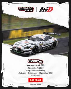 Mercedes Benz  - AMG GT 2026 white/black - 1:18 - Tarmac - T18-009-26BH77 - TC-T18-009-26BH77 | Toms Modelautos
