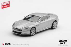 Aston Martin  - DBS 2008 silver - 1:64 - Mini GT - MGT01360-BL - MGT01360-BL | Toms Modelautos