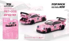 Porsche  - RWB 930 pink chrome - 1:64 - Pop Race Limited - PRT008 - PRT008 | Tom's Modelauto's