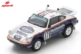 Porsche  - 953 1984 white/blue - 1:64 - Spark - 64S240 - spa64S240 | Toms Modelautos