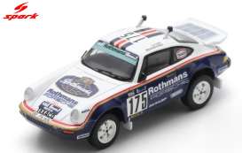 Porsche  - 953 1984 white/blue - 1:64 - Spark - 64S241 - spa64S241 | Toms Modelautos