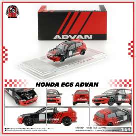 Honda  - EG6 black/red - 1:64 - BM Creations - 64B0481 - BM64B0481 | Toms Modelautos