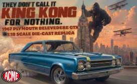 Plymouth  - Belvedere  GTX 1967 blue - 1:18 - Acme Diecast - 1806706 - acme1806706 | Toms Modelautos