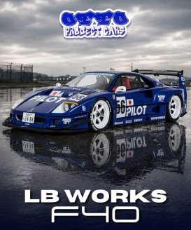 Ferrari  - F40 2024 blue - 1:18 - OttOmobile Miniatures - OT1408 - OT1408 | Toms Modelautos