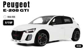 Peugeot  - E-208 2026 white - 1:18 - OttOmobile Miniatures - OT1398 - OT1398 | Toms Modelautos