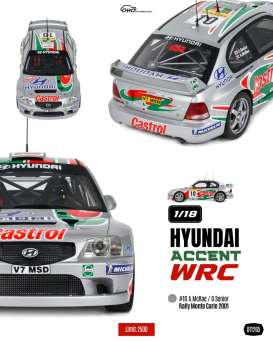 Hyundai  - Accent WRC 2001 grey - 1:18 - OttOmobile Miniatures - OT1265 - OT1265 | Toms Modelautos