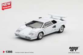 Lamborghini  - Countach LP500S 1982 white - 1:64 - Mini GT - MGT01366-BL - MGT01366-BL | Toms Modelautos