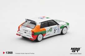 Lancia  - Delta 1993 white/green/orange - 1:64 - Mini GT - MGT01368-L - MGT01368-L | Toms Modelautos
