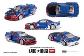 Nissan  - Skyline  1999 blue/red - 1:64 - Mini GT - KHMG294 - MGTKHMG294 | Toms Modelautos