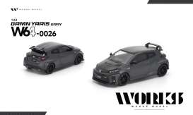 Toyota  - GRMS Yaris gray - 1:64 - WORKS - W640026 - W64-0026 | Toms Modelautos