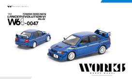 Mitsubishi  - Lancer blue - 1:64 - WORKS - W640047 - W64-0047 | Toms Modelautos