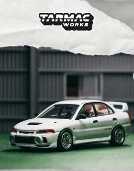 Mitsubishi  - Lancer 1996 white - 1:64 - Tarmac - T64G-076-WH-Bl - TC-T64G-076-WH-BL | Toms Modelautos