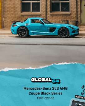 Mercedes Benz  - SLS 2012 baby blue - 1:64 - Tarmac - T64G-027-BC - TC-T64G-027-BC | Toms Modelautos