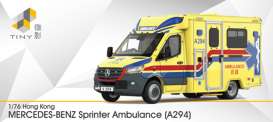 Mercedes Benz  - Sprinter  yellow/red/blue - 1:76 - Tiny Toys - ATC66472 - tinyATC66472 | Toms Modelautos