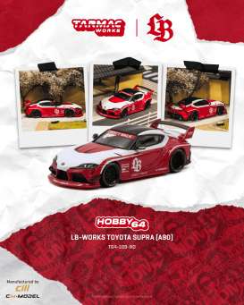 Toyota  - Supra 2025 red - 1:64 - Tarmac - T64-109-RD - TC-T64-109-RD | Toms Modelautos
