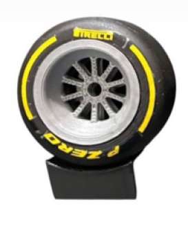 Wheels &amp; tires  - Medium tyres  yellow - 1:18 - Cartrix - CTPL18107 - CTPL18107 | Toms Modelautos