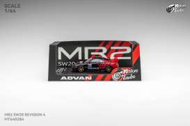 Toyota  - MR2 black/red - 1:64 - Microturbo - MT6402B4 - MT6402B4 | Toms Modelautos