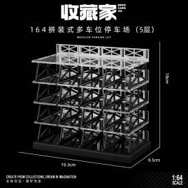 diorama Accessoires -  Modular Parking lot various - 1:64 - Black Box Diorama - SCJ-82073P - SCJ-82073P | Toms Modelautos