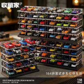 diorama Accessoires -  Modular Parking lot various - 1:64 - Black Box Diorama - SCJ-82073P - SCJ-82073P | Toms Modelautos