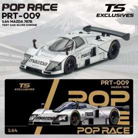 Mazda  - 787B silver  chrome - 1:64 - Pop Race Limited - PRT009 - PRT009 | Toms Modelautos