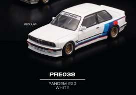 BMW  - E30 white - 1:64 - Pop Race Limited - PRE038 - PRE038 | Toms Modelautos
