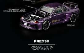 Nissan  - GT-R R32 magic purple - 1:64 - Pop Race Limited - PRE039 - PRE039 | Toms Modelautos
