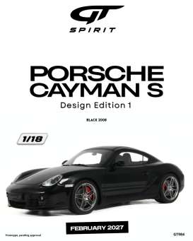 Porsche  - Cayman S 2008 black - 1:18 - GT Spirit - GT984 - GT984 | Toms Modelautos