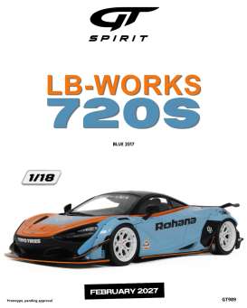 McLaren  - 720S 2017 orange/blue - 1:18 - GT Spirit - GT989 - GT989 | Toms Modelautos