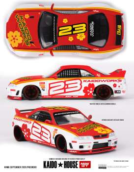 Nissan  - Skyline GTR (R33) 1995 white/red - 1:64 - Mini GT - KHMG313 - MGTKHMG313 | Toms Modelautos