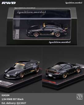 Porsche  - RWB 997 black - 1:64 - Ignition - IG4104 - IG4104 | Toms Modelautos