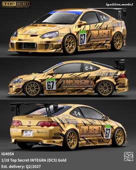 Honda  - Integra (DC5) gold - 1:18 - Ignition - IG4054 - IG4054 | Toms Modelautos