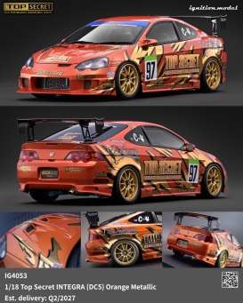 Honda  - Integra (DC5) orange metallic - 1:18 - Ignition - IG4053 - IG4053 | Toms Modelautos